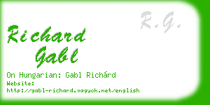 richard gabl business card