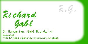 richard gabl business card